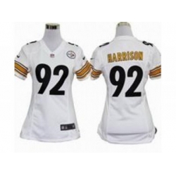 Nike Women NFL Pittsburgh Steelers #92 James Harrison white Jerseys
