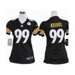 Nike Women NFL Pittsburgh Steelers #99 Keisel Black Jerseys
