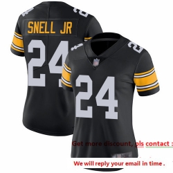 Steelers 24 Benny Snell Jr  Black Alternate Women Stitched Football Vapor Untouchable Limited Jersey