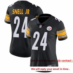 Steelers 24 Benny Snell Jr  Black Team Color Women Stitched Football Vapor Untouchable Limited Jersey