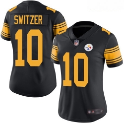 Women Nike Pittsburgh Steelers #10 Ryan Switzer Black Football Rush Jersey