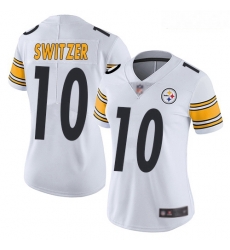 Women Nike Pittsburgh Steelers #10 Ryan Switzer Vapor Limited Home White Jersey