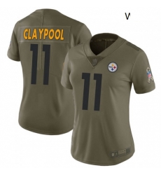 Women Nike Steelers 11 Chase Claypool 2017 Salute To Service Stitched NFL Jersey