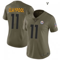 Women Nike Steelers 11 Chase Claypool 2017 Salute To Service Stitched NFL Jersey