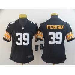 Women Nike Steelers 39 Minkah Fitzpatrick Black Alternate Vapor Untouchable Limited Jersey