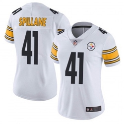 Women Pittsburgh Steelers 41 Robert Spillane Vapor Limited White Jerseys