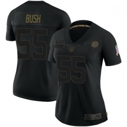 Women Pittsburgh Steelers Devin Bush Black Limited 2020 Salute To Service Jersey