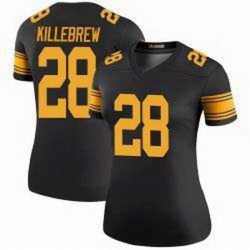 Women Pittsburgh Steelers Miles Killebrew #28 Rush Football Jersey