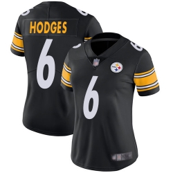 Women Steelers 6 Devlin Hodges Black Team Color Stitched Football Vapor Untouchable Limited Jersey