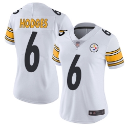 Women Steelers 6 Devlin Hodges White Stitched Football Vapor Untouchable Limited Jersey