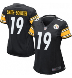 Womens Nike Pittsburgh Steelers 19 JuJu Smith Schuster Game Black Team Color NFL Jersey