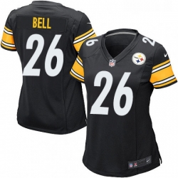 Womens Nike Pittsburgh Steelers 26 LeVeon Bell Game Black Team Color NFL Jersey