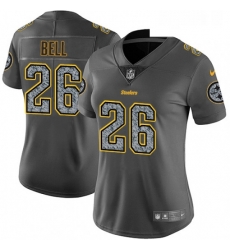 Womens Nike Pittsburgh Steelers 26 LeVeon Bell Gray Static Vapor Untouchable Limited NFL Jersey