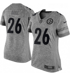 Womens Nike Pittsburgh Steelers 26 LeVeon Bell Limited Gray Gridiron NFL Jersey