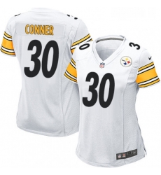 Womens Nike Pittsburgh Steelers 30 James Conner Game White NFL Jersey