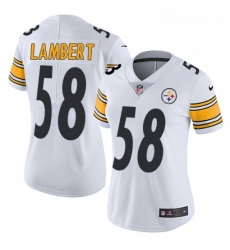 Womens Nike Pittsburgh Steelers 58 Jack Lambert White Vapor Untouchable Limited Player NFL Jersey