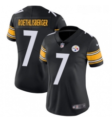 Womens Nike Pittsburgh Steelers 7 Ben Roethlisberger Black Team Color Vapor Untouchable Limited Player NFL Jersey