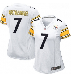 Womens Nike Pittsburgh Steelers 7 Ben Roethlisberger Game White NFL Jersey