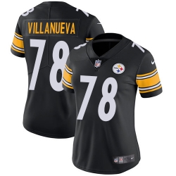 Womens Nike Pittsburgh Steelers #78 Alejandro Villanueva Black Team Color Vapor Untouchable Limited Player NFL Jersey