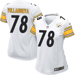 Womens Nike Pittsburgh Steelers #78 Alejandro Villanueva Game White NFL Jersey