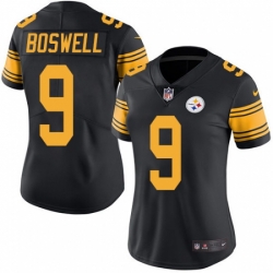 Women's Nike Pittsburgh Steelers #9 Chris Boswell Limited Black Rush Vapor Untouchable NFL Jersey