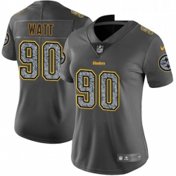 Womens Nike Pittsburgh Steelers 90 T J Watt Gray Static Vapor Untouchable Limited NFL Jersey