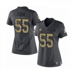 Womens Pittsburgh Steelers 55 Devin Bush Limited Black 2016 Salute to Service Football Jersey