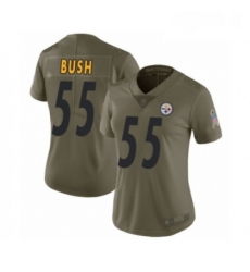 Womens Pittsburgh Steelers 55 Devin Bush Limited Olive 2017 Salute to Service Football Jersey