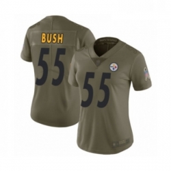 Womens Pittsburgh Steelers 55 Devin Bush Limited Olive 2017 Salute to Service Football Jersey