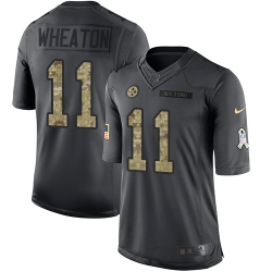 Nike Steelers #11 Markus Wheaton Black Youth Stitched NFL Limited 2016 Salute to Service Jersey