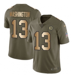Nike Steelers #13 James Washington Olive Gold Youth Stitched NFL Limited 2017 Salute to Service Jersey