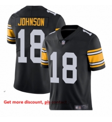 Steelers 18 Diontae Johnson Black Alternate Youth Stitched Football Vapor Untouchable Limited Jersey