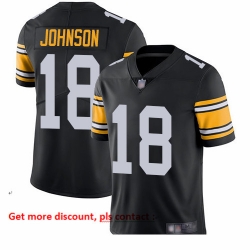Steelers 18 Diontae Johnson Black Alternate Youth Stitched Football Vapor Untouchable Limited Jersey