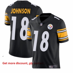 Steelers 18 Diontae Johnson Black Team Color Youth Stitched Football Vapor Untouchable Limited Jersey