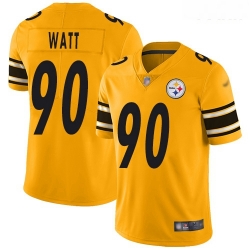 Steelers #90 T  J  Watt Gold Youth Stitched Football Limited Inverted Legend Jersey