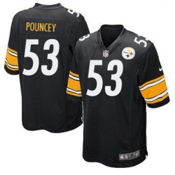 Youth NEW Pittsburgh Steelers #53 Maurkice Pouncey Black Team Color Stitched NFL Elite Jersey