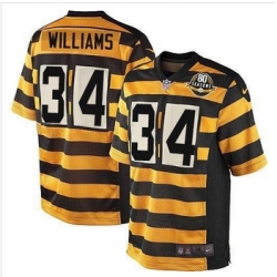 Youth New Steelers #34 DeAngelo Williams Black Yellow Alternate Stitched NFL Elite Jersey