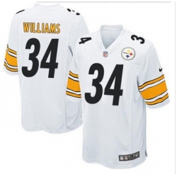 Youth New Steelers #34 DeAngelo Williams White Stitched NFL Elite Jersey
