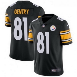 Youth Nike 81 Zach Gentry Pittsburgh Steelers Limited Black Team Color Vapor Untouchable Jersey