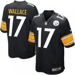 Youth Nike Nfl Youth Pittsburgh Steelers 17# Mike Wallace Black Jerseys