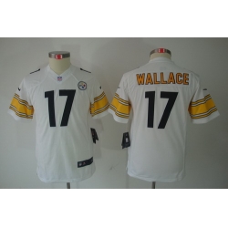 Youth Nike Pittsburgh Steelers #17 Mike Wallace White Limited Jerseys