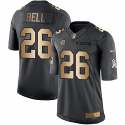 Youth Nike Pittsburgh Steelers 26 LeVeon Bell Limited BlackGold Salute to Service NFL Jersey