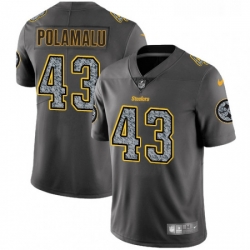Youth Nike Pittsburgh Steelers 43 Troy Polamalu Gray Static Vapor Untouchable Limited NFL Jersey