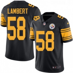 Youth Nike Pittsburgh Steelers 58 Jack Lambert Limited Black Rush Vapor Untouchable NFL Jersey