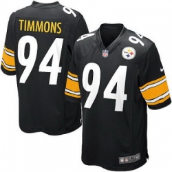 Youth Nike Pittsburgh Steelers 94# Lawrence Timmons Black Color Jersey