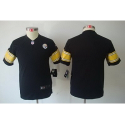 Youth Nike Pittsburgh Steelers Blank Black Limited Jerseys