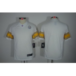 Youth Nike Pittsburgh Steelers Blank White Limited Jerseys