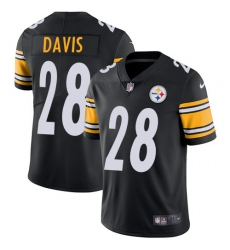 Youth Nike Steelers #28 Sean Davis Black Team Color Stitched NFL Vapor Untouchable Limited Jersey