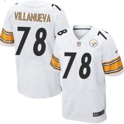 Youth Nike Steelers 78 Alejandro Villanueva White Elite Jersey