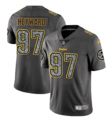 Youth Nike Steelers #97 Cameron Heyward Gray Static NFL Vapor Untouchable Game Jersey